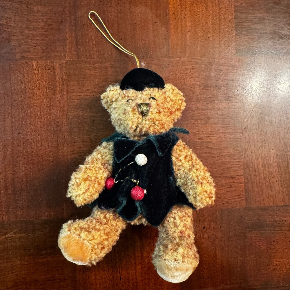 Teddy Bear Jointed Plush Toy Christmas Ornament